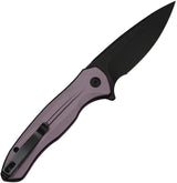 Civivi Kitefin Button Lock Knife Purple Aluminum Handle 14C28N Drop Point Blade Premium Pocket Clip EDC by Civivi
