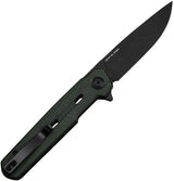 Civivi Navo Linerlock Knife Green Canvas Micarta 3.25 Inch Nitro V Drop Point Blade Extended Tang EDC Clip by Civivi