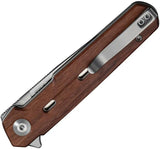 Civivi Navo Linerlock Wood Folding Knife For EDC Enthusiasts With Nitro V Blade Brown Wood Handle And Pocket Clip by Civivi