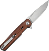 Civivi Navo Linerlock Wood Folding Knife For EDC Enthusiasts With Nitro V Blade Brown Wood Handle And Pocket Clip by Civivi