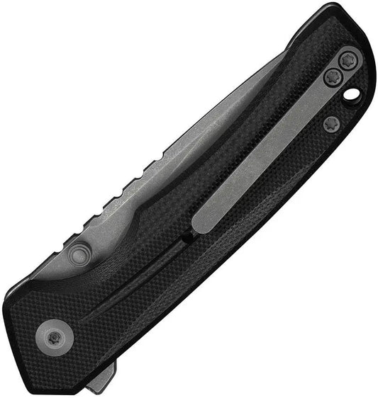 Civivi Tarask Button Lock Knife Nitro V Drop Point Blade Black G10 Handle Extended Tang For EDC Enthusiasts by Civivi