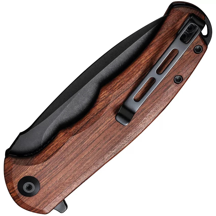 Civivi Praxis Linerlock Wood Handle Knife 9Cr18MoV Blade Extended Tang Clip Case For EDC by Civivi