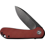 Premium Civivi Elementum Linerlock Burgundy EDC Knife With D2 Blade And G10 Handle by Civivi