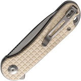 Premium Civivi Elementum Linerlock Ivory G10 Knife For EDC Enthusiasts 4 Inch Closed 3 Inch Satin D2 Blade by Civivi