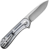 Civivi Elementum Linerlock Clear Lexan Handle Premium EDC Knife With 3 Inch Satin D2 Blade And Extended Tang by Civivi