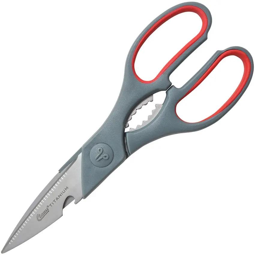 Clauss True Professional Kitchen Shears For Chefs 8.25in Titanium Bonded Serrated Blade With Bottle Opener by Clauss
