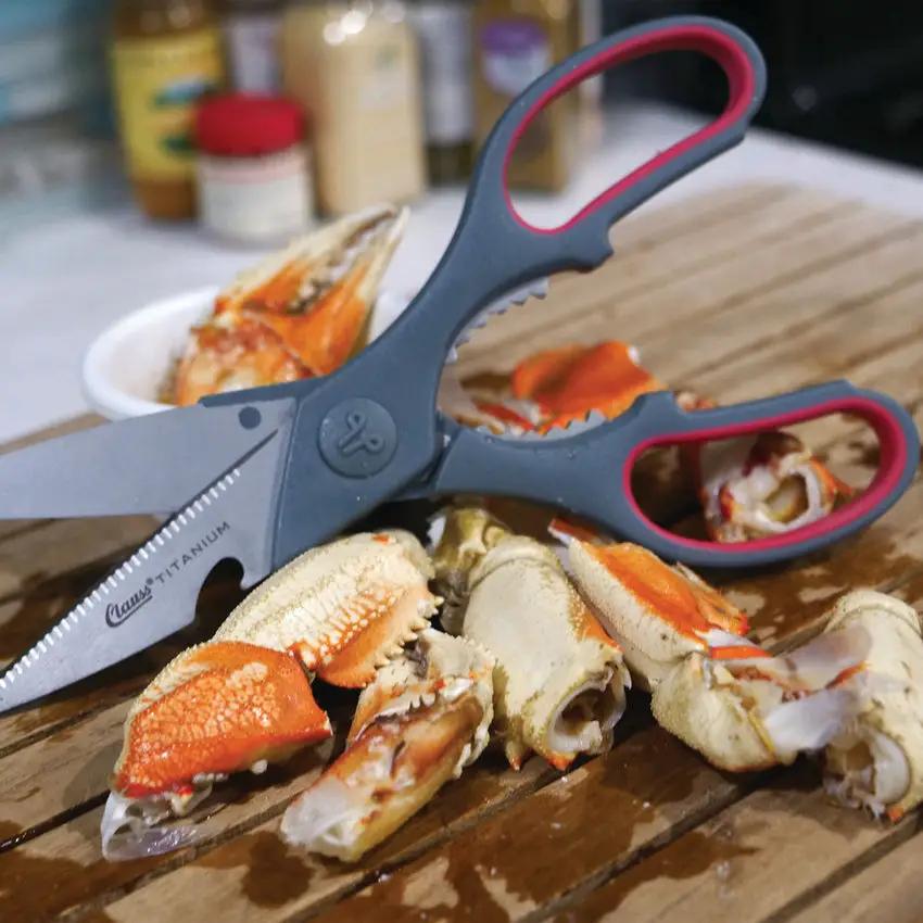 Clauss True Professional Kitchen Shears For Chefs 8.25in Titanium Bonded Serrated Blade With Bottle Opener by Clauss