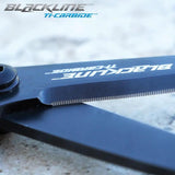 Clauss Blackline Carbide Shears 9 Inch Heavy Duty Carbonitride Titanium Coated Blades Serrated Oversized Bows For Pros by Clauss