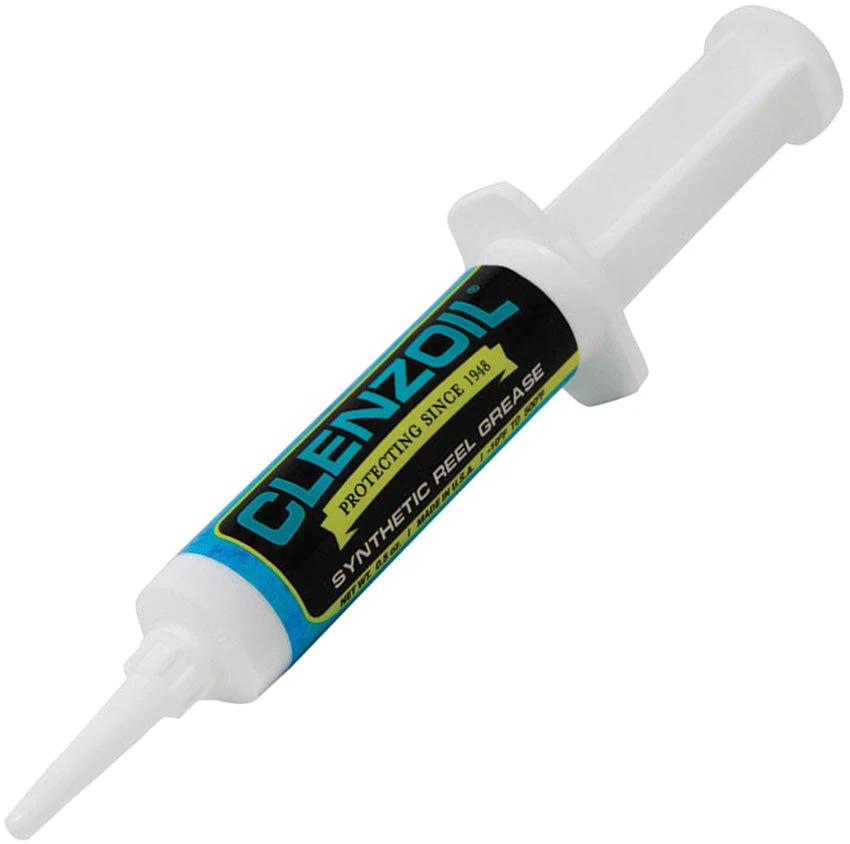 Clenzoil Synthetic Reel Grease Half Ounce Syringe Stay In Place Water Resistant Lubricant For Anglers by Clenzoil