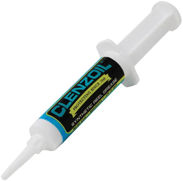 Clenzoil Synthetic Reel Grease Half Ounce Syringe Stay In Place Water Resistant Lubricant For Anglers by Clenzoil