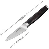 Coolhand Paring Knife 8 Inch Overall Satin Finish Stainless Blade With Ebony Wood Handle For Professional Kitchen Pros by Coolhand