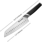 Coolhand Santoku Knife 7 Inch Satin Blade G10 Handle Premium Home Cooks And Pros by Coolhand