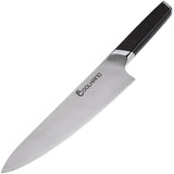 Coolhand Chef's Knife Ebony Handle 8 Inch Satin Blade 13 Inch Overall For Pro Cooks by Coolhand