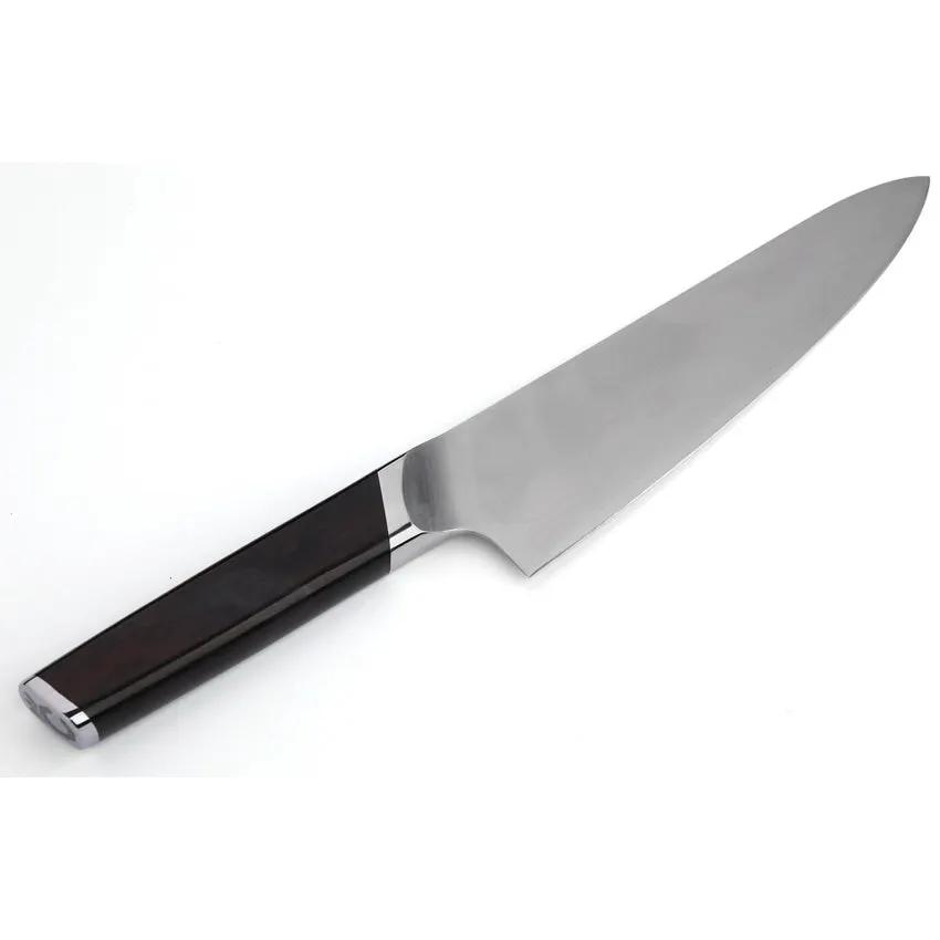 Coolhand Chef's Knife Ebony Handle 8 Inch Satin Blade 13 Inch Overall For Pro Cooks by Coolhand