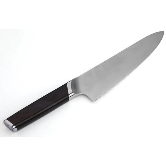 Coolhand Chef's Knife Ebony Handle 8 Inch Satin Blade 13 Inch Overall For Pro Cooks by Coolhand