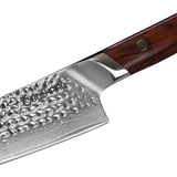 Coolhand 8 Inch VG10 Damascus Chef Knife With Cocobolo Handle Hammered Blade For Pros by Coolhand