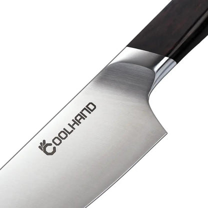 Coolhand Premium Ebony Chef's Knife 8 Inch Satin Blade 1.4116 Stainless For Professional Cooks Boxed by Coolhand