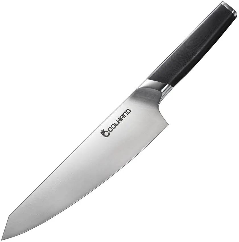 Coolhand Chef's Knife G10 8 Inch Satin Blade With Ergonomic G10 Handle For Home Cooks And Pros by Coolhand