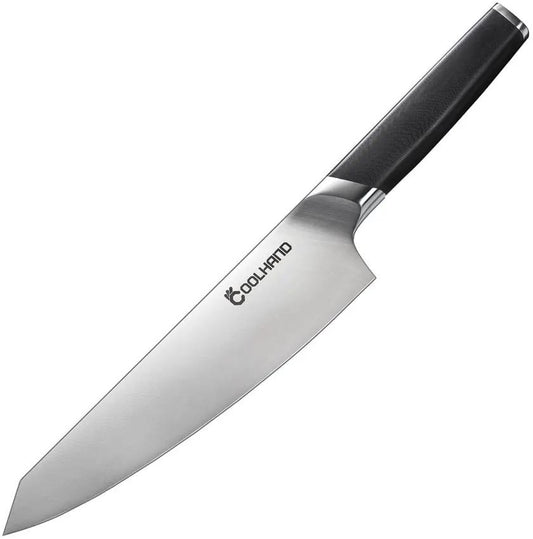 Coolhand Chef's Knife G10 8 Inch Satin Blade With Ergonomic G10 Handle For Home Cooks And Pros by Coolhand