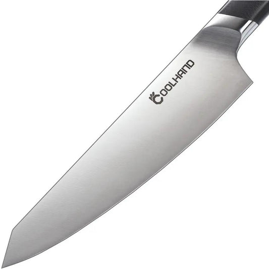 Coolhand Chef's Knife G10 8 Inch Satin Blade With Ergonomic G10 Handle For Home Cooks And Pros by Coolhand