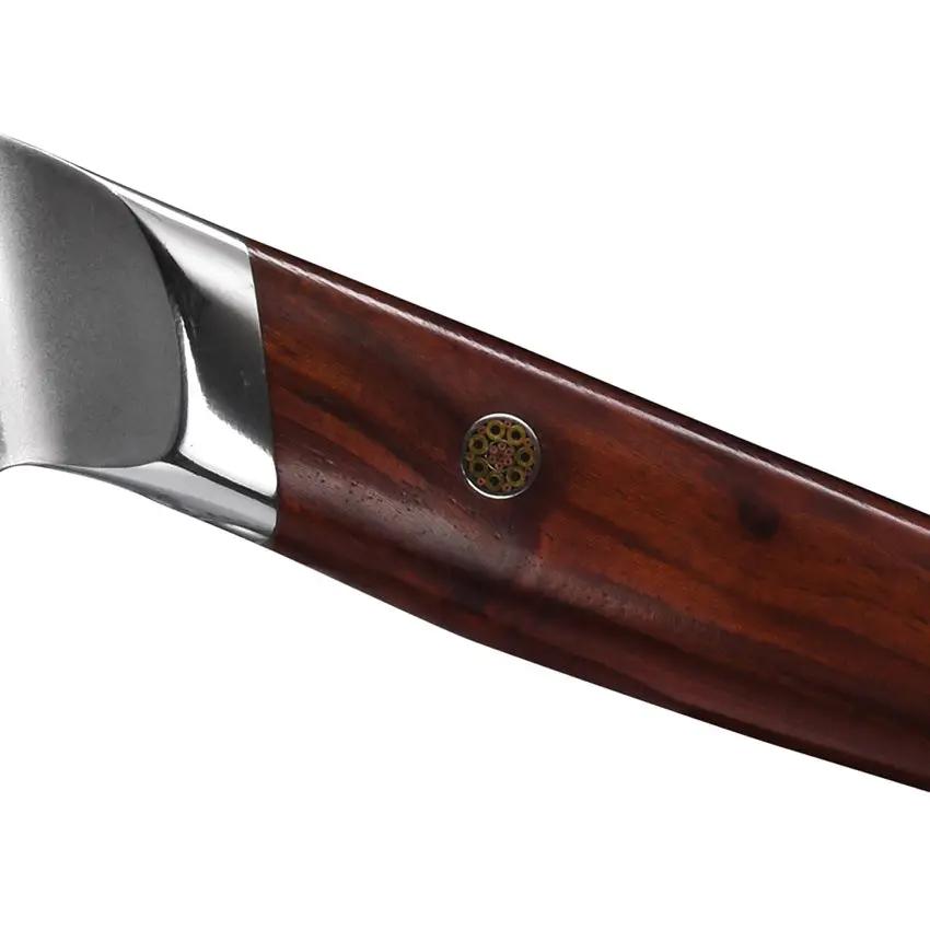 Coolhand Damascus Chef Knife Hammered 9.5 Inch Blade Cocobolo Wood Handle For Professionals by Coolhand