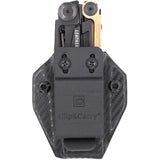 Leatherman MUT Sheath For Tactical Pros, Black CF Kydex With Adjustable Retention And Belt Clip Up To 1.75 Inches by Clip & Carry