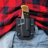 Buck 110 112 Lockback Sheath Black Kydex Carry Clip Adjustable Retention Fits Belts Up To 1.75 For EDC Enthusiasts by Clip & Carry
