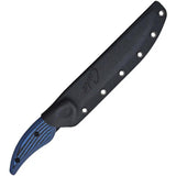 Camillus Cuda Wide Fillet Knife 7in Semi-Flex Blade Full Tang Blue Black Micarta Handle for Anglers by Camillus
