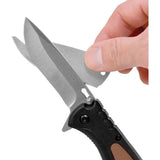 Camillus TigerSharp Linerlock Knife 19131 For Outdoors Enthusiasts With Replaceable Blades And Serrated Edge FRN Handle by Camillus