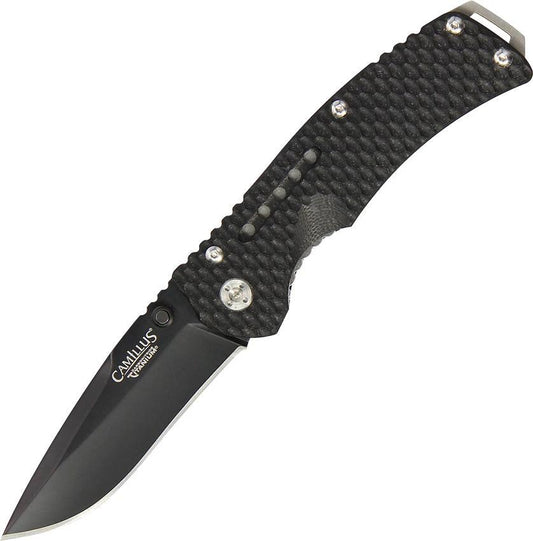 Camillus Vortex 19205 Premium EDC Knife With Carbonitride Titanium AUS8 Drop Point Blade G10 Handles by Camillus