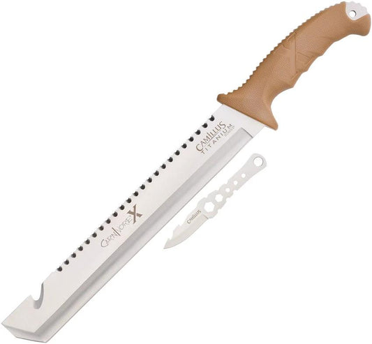 Camillus Carnivore X Machete Rugged Versatile Sawback Gut Hook 440 Stainless For Outdoorsmen by Camillus