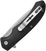 Camillus Griddy Linerlock Assisted Opening Knife Black TPR Handle Three And A Quarter Inch Satin 420 Stainless Drop Point Blade For EDC by Camillus