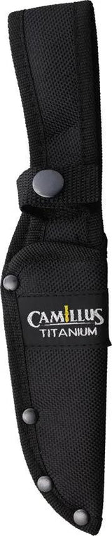 Camillus Fixed Blade Knife CAM19432-300, Rugged Drop Point, 4.5-Inch Titanium Blade, Full Tang For Outdoor Enthusiasts by Camillus