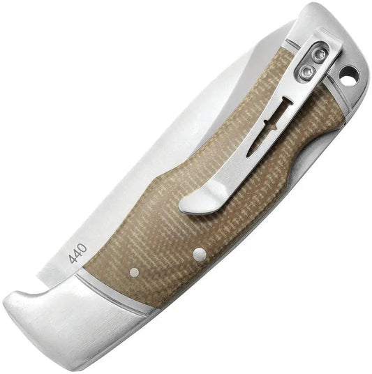 Camillus Classic Lockback Pocket Knife for EDC Enthusiasts With Titanium Coated 440 Blade and Brown Micarta by Camillus