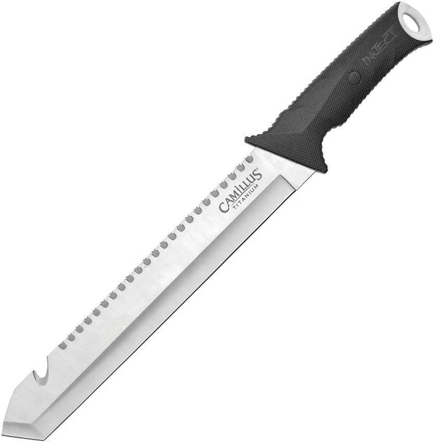 Camillus Carnivore Inject Machete 18 Inch Titanium Sawback Blade Full Tang Outdoor Survival Tool by Camillus