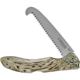 Camillus Cloak Lockback Saw Knife 4in Titanium Coated Blade Camouflage Handle For Outdoorsmen Rugged by Camillus