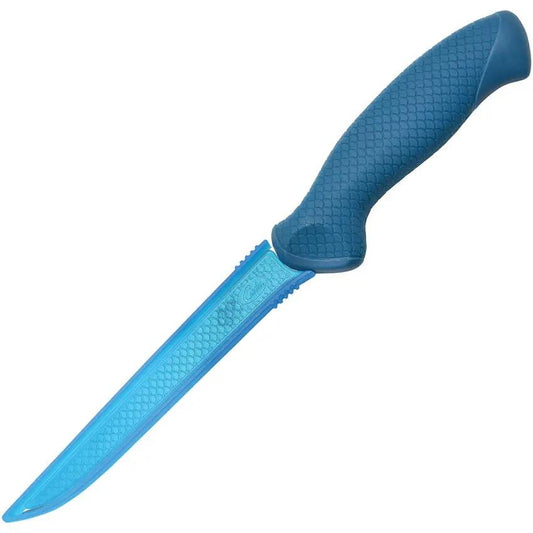 Camillus AquaTuff Fillet Knife 6 Inch Blade Durable Zirconium Carbide Stainless With Blue Grip For Anglers by Camillus