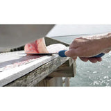 Camillus AquaTuff Wide Fillet Knife 7 Inch Blade Durable Zirconium Carbide Stainless Blue Textured Handle For Anglers by Camillus