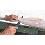 Camillus AquaTuff Wide Fillet Knife 7 Inch Blade Durable Zirconium Carbide Stainless Blue Textured Handle For Anglers by Camillus