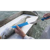 Camillus AquaTuff Wide Fillet Knife 7 Inch Blade Durable Zirconium Carbide Stainless Blue Textured Handle For Anglers by Camillus