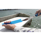 Camillus AquaTuff Serrated Utility Knife 9 Inch Blade Blue Textured Handle Ideal For Outdoor Enthusiasts by Camillus