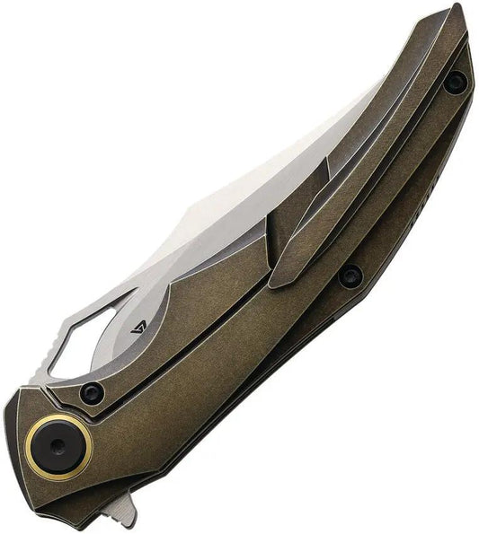 CMB Made Knives Prowler Framelock Bronze Titanium Handle M390 Blade EDC Knife For Collectors by CMB Made Knives