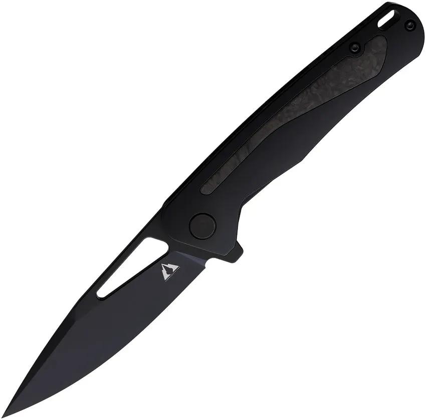 CMB Made Knives Spear Framelock Knife For EDC Enthusiasts With Black CPM S35VN Blade And Carbon Fiber Inlay by CMB Made Knives