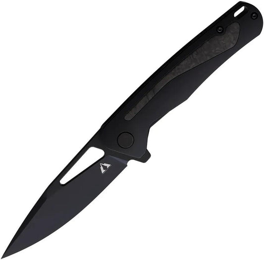 CMB Made Knives Spear Framelock Knife For EDC Enthusiasts With Black CPM S35VN Blade And Carbon Fiber Inlay by CMB Made Knives