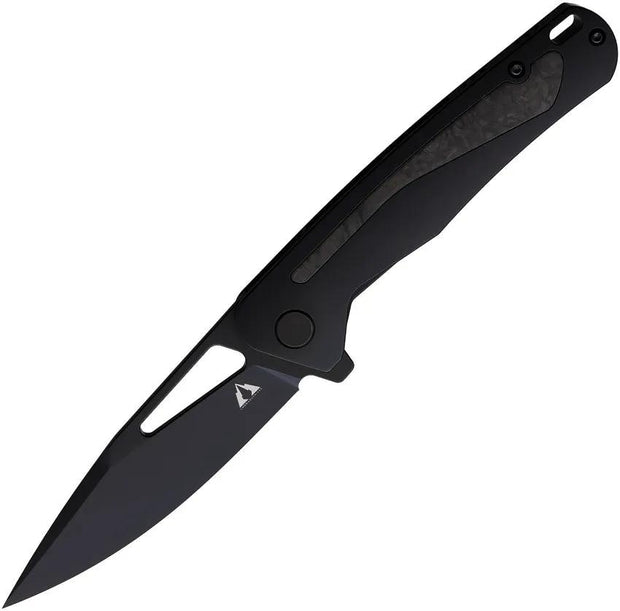 CMB Made Knives Spear Framelock Knife For EDC Enthusiasts With Black CPM S35VN Blade And Carbon Fiber Inlay by CMB Made Knives