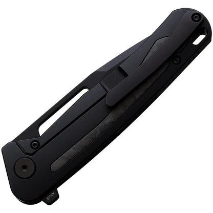 CMB Made Knives Spear Framelock Knife For EDC Enthusiasts With Black CPM S35VN Blade And Carbon Fiber Inlay by CMB Made Knives