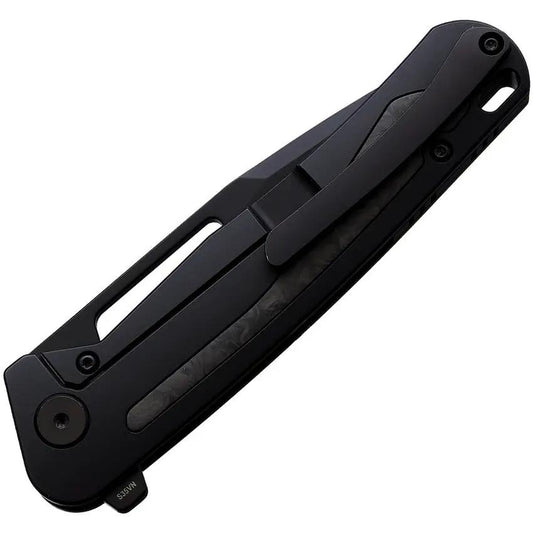 CMB Made Knives Spear Framelock Knife For EDC Enthusiasts With Black CPM S35VN Blade And Carbon Fiber Inlay by CMB Made Knives