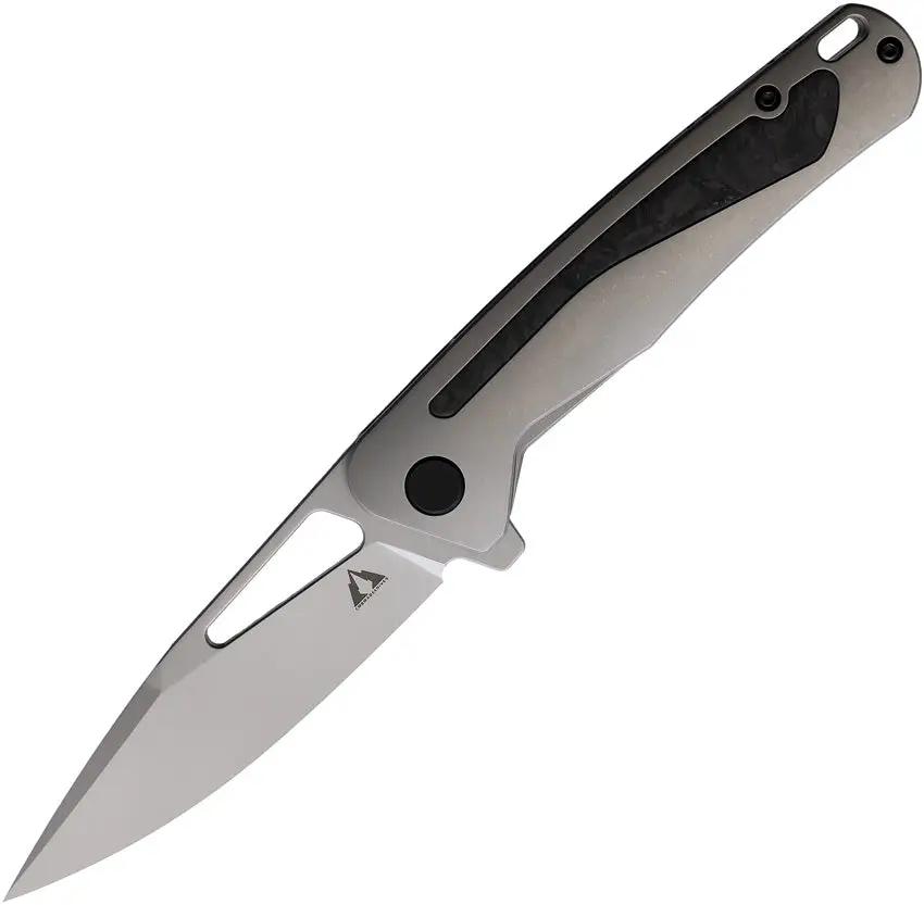 Premium CMB Made Knives Spear Framelock Gray CF CMB04G CPM S35VN Blade 3.75in EDC Knife for Enthusiasts by CMB Made Knives