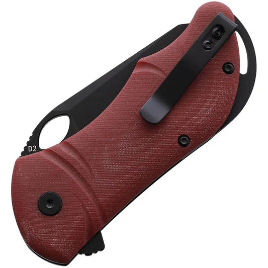 CMB Made Hippo Linerlock Knife D2 Blade Red G10 Handle 3 Inch Blade For Everyday Carry Enthusiasts by CMB Made Knives