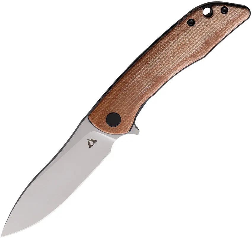 Premium CMB Made Knives Blaze Linerlock Micarta EDC Knife With D2 Satin Blade 4 Inch Closed by CMB Made Knives